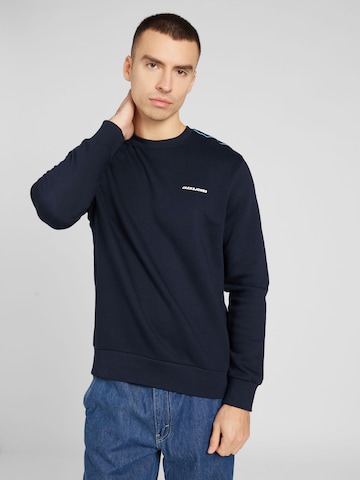 Sweat-shirt 'PARKER' JACK & JONES en bleu : devant