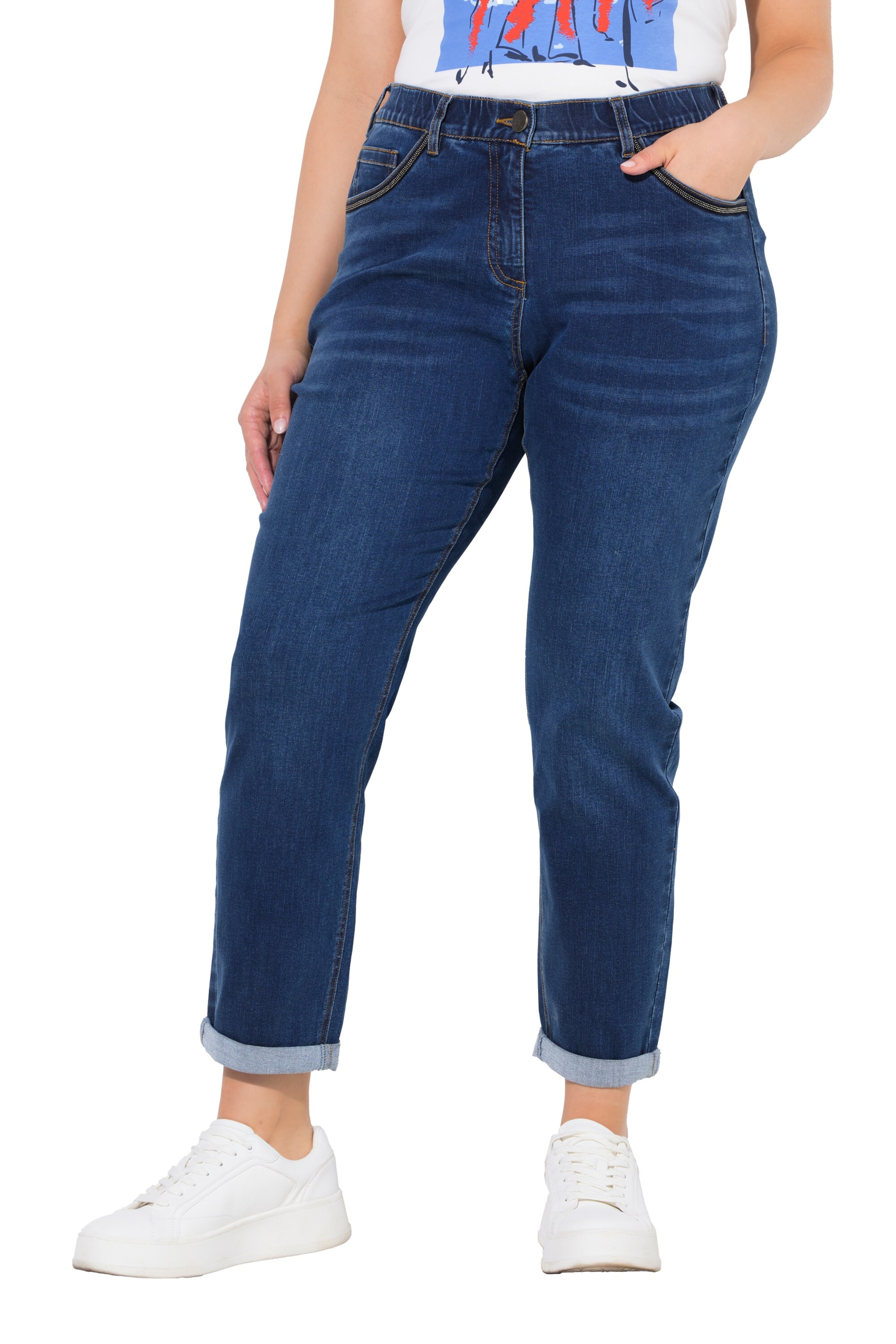 Ulla Popken Regular Jeans in Blue: front