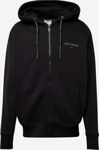 Carlo Colucci - Sudadera con cremallera en negro: frente