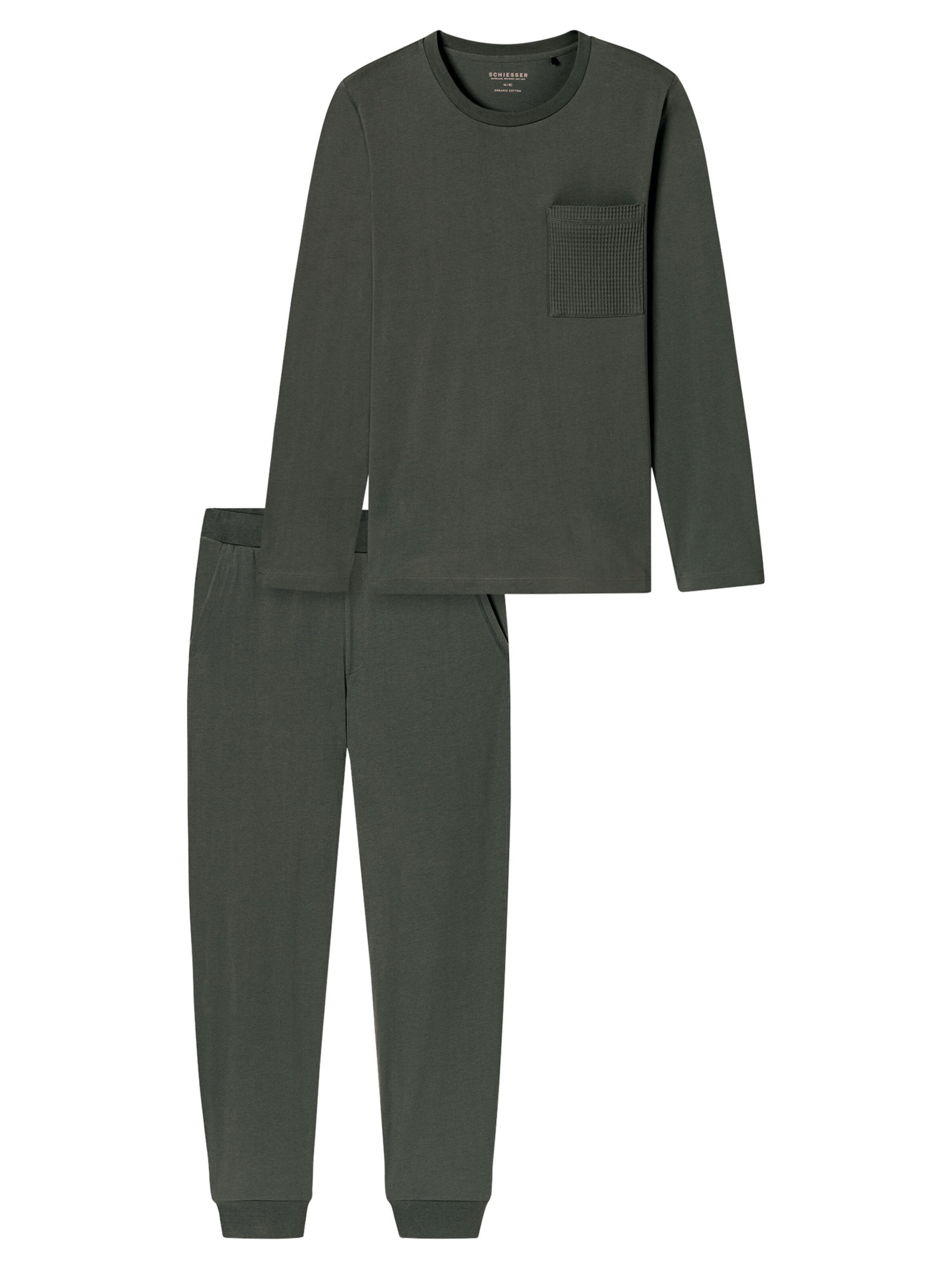 Pyjama long SCHIESSER en vert : devant