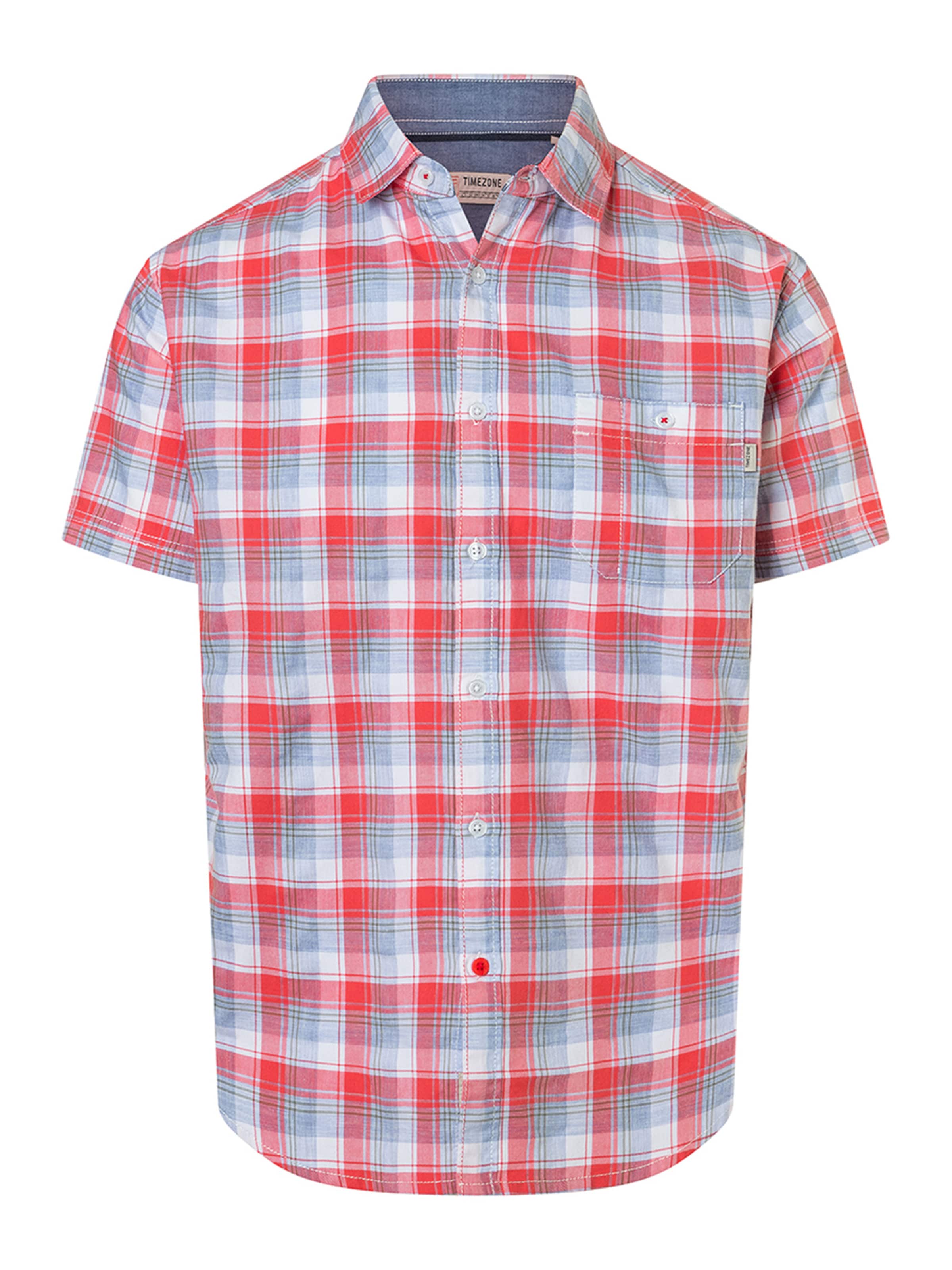 TIMEZONE Regular Fit 3/4 Ärmel-Oversize-Shirt 'Check' in Blau: Vorderseite