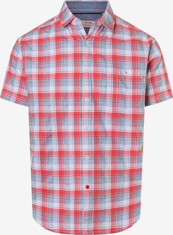 TIMEZONE Regular Fit 3/4 Ärmel-Oversize-Shirt 'Check' in Blau: Vorderseite