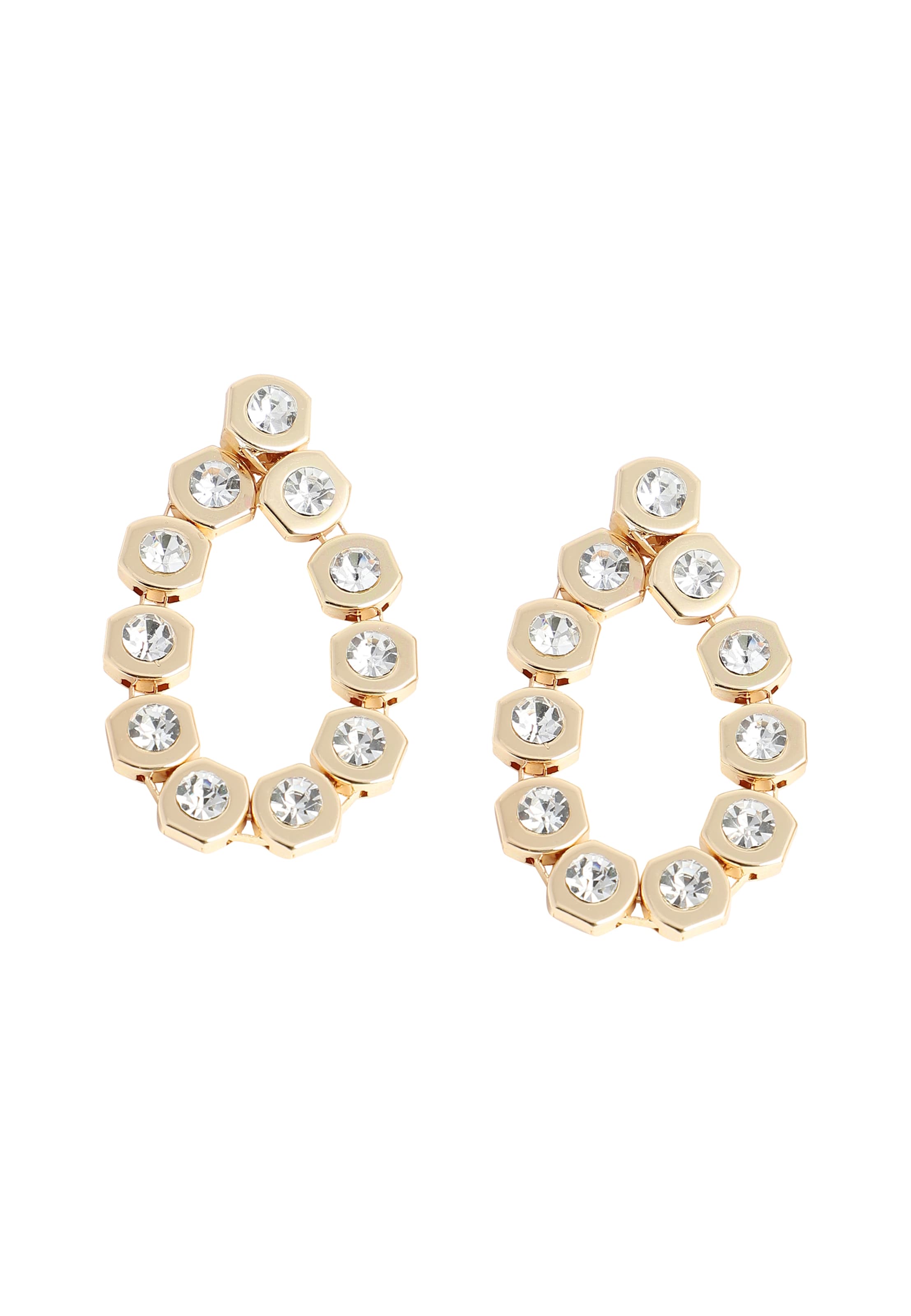 Boucles d'oreilles 'Ebony' SOHI en or : devant