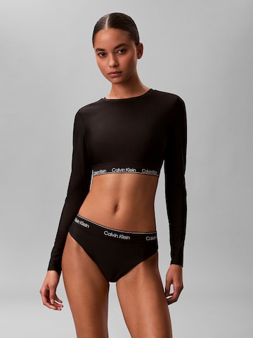 T-shirt fonctionnel Calvin Klein Swimwear en noir : devant