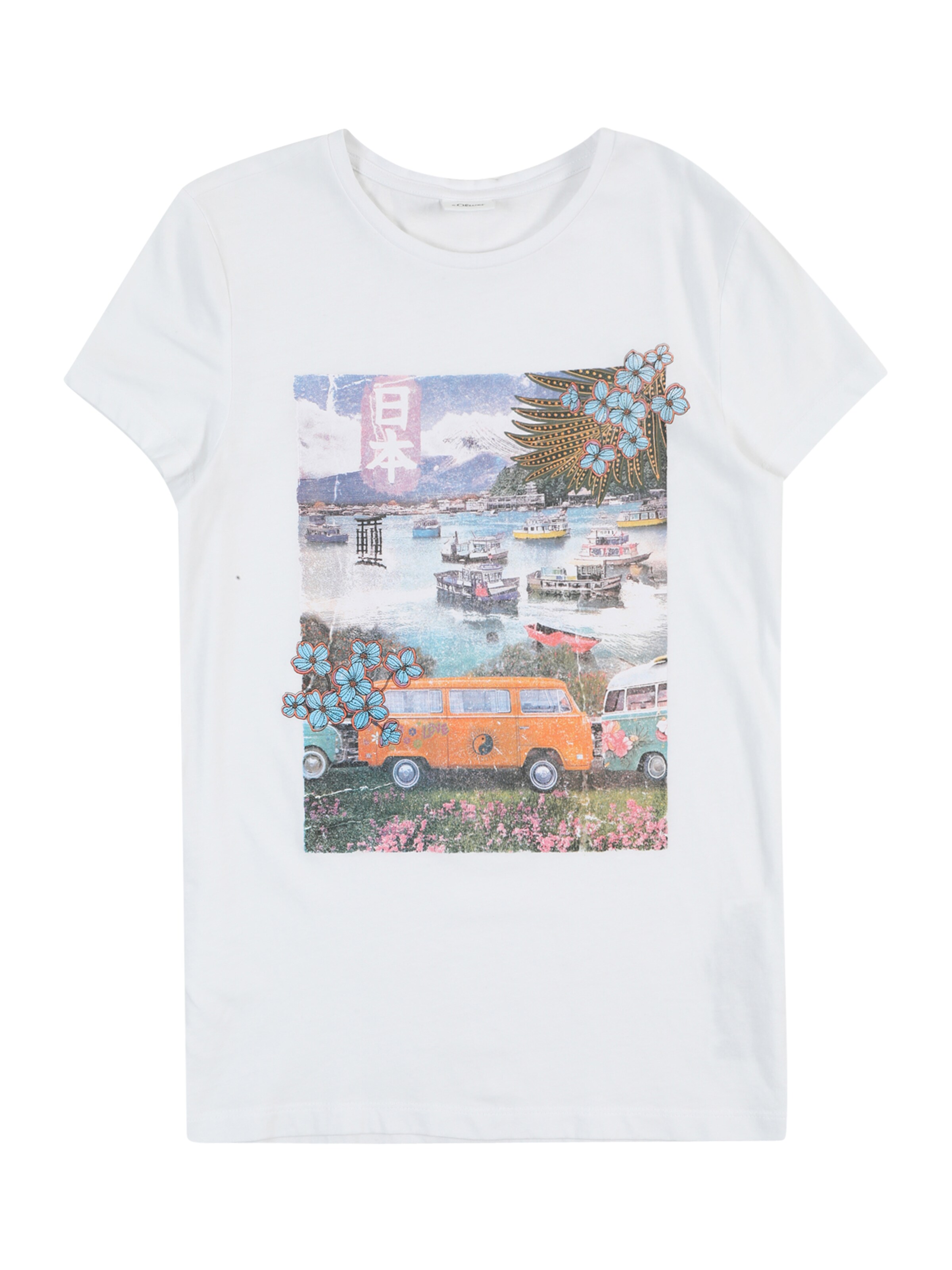 s.Oliver Shirt in Wit: voorkant