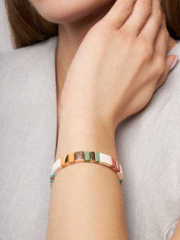 A&C Oslo – Nordic Design Jewellery Armband 'Enamel Tiles L' in Wit