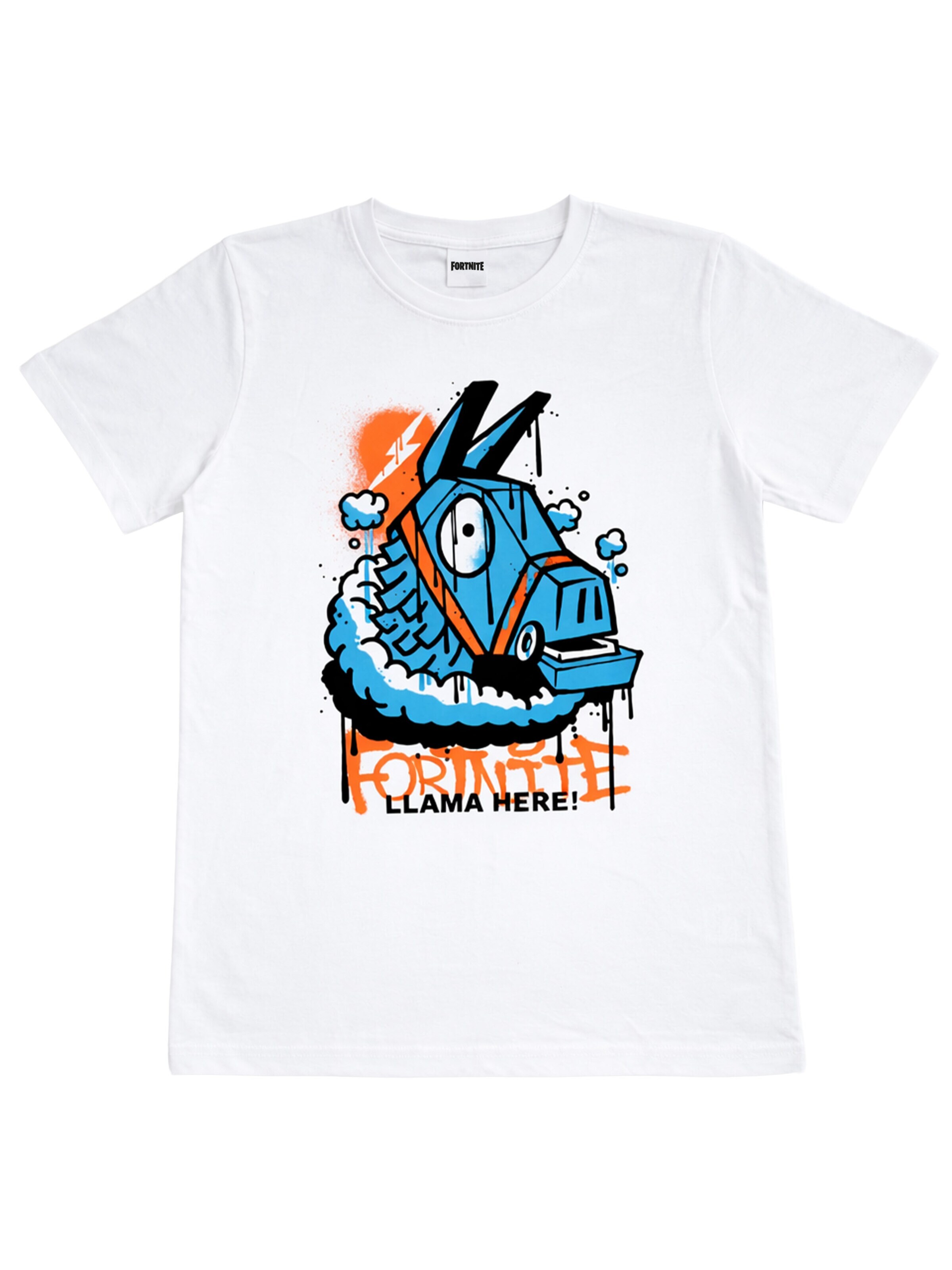 Fortnite Shirt 'Llame here'‌‌‌‌‌‌ in Weiß: Vorderseite