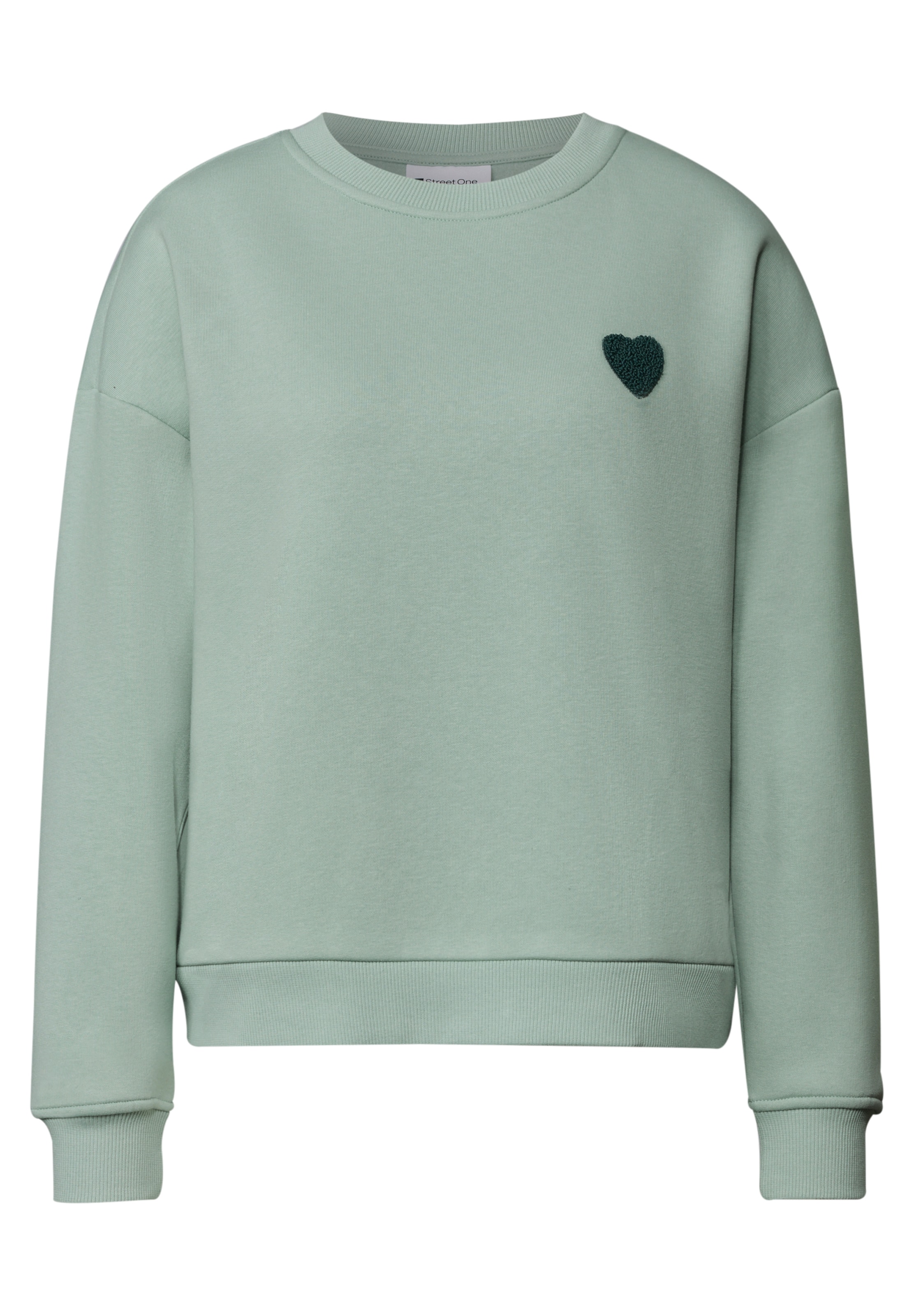STREET ONE Sweatshirt in hellgrün, Produktansicht