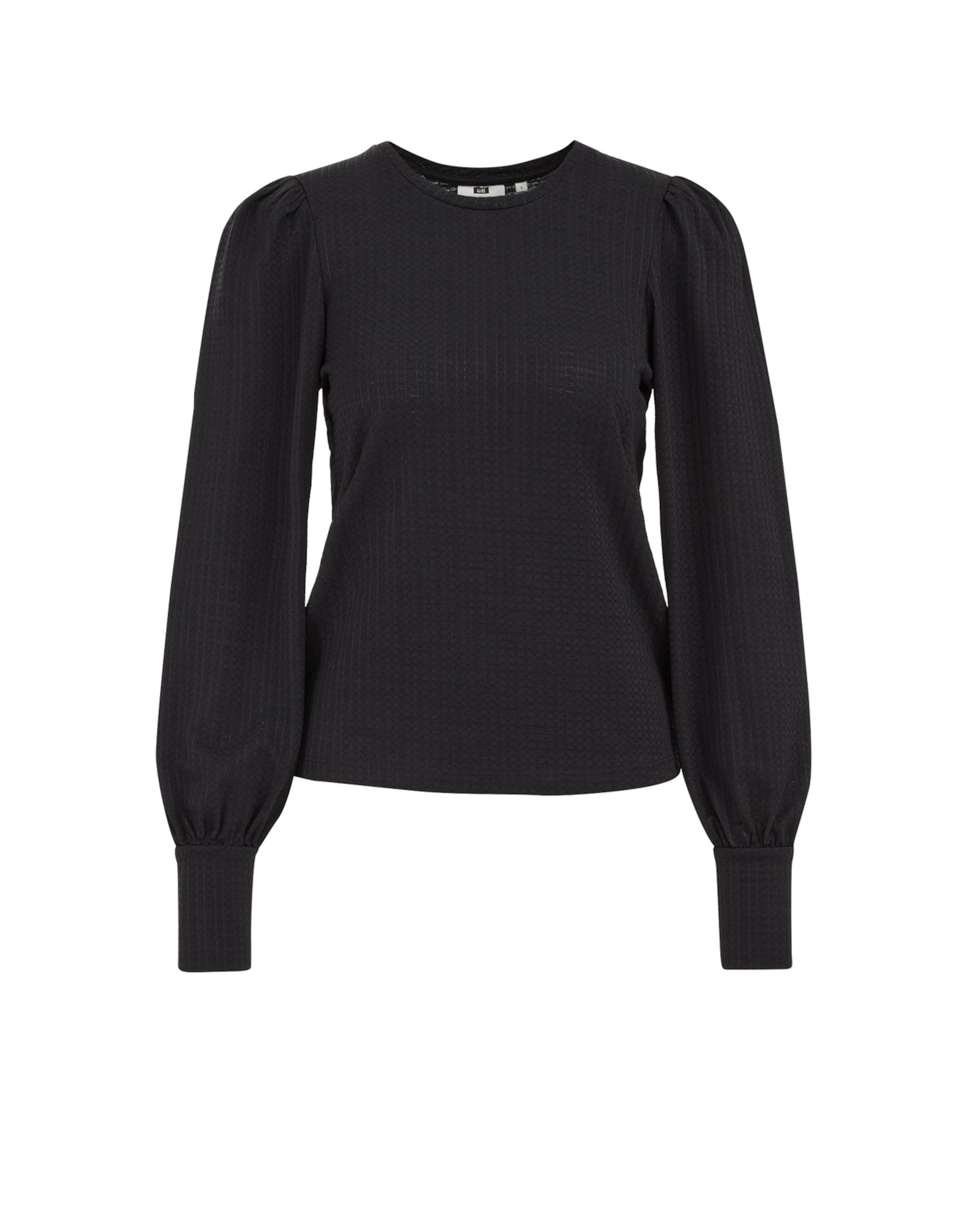 WE Fashion Blouse in Zwart: voorkant