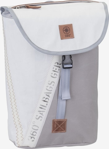 360 Grad Backpack 'Landgang' in White: front