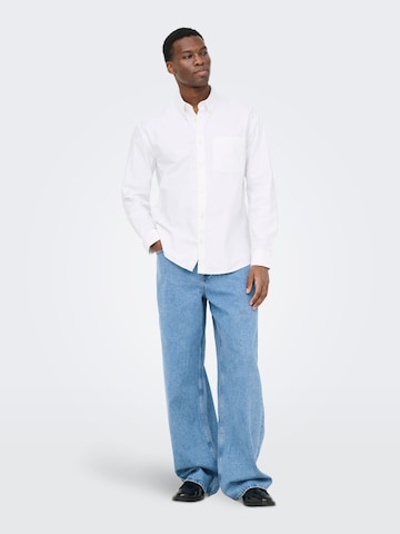 Only & Sons Regular fit Overhemd 'ONSOxford' in Wit