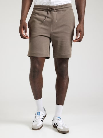 BOSS Regular Trousers 'Sewalk' in Brown: front