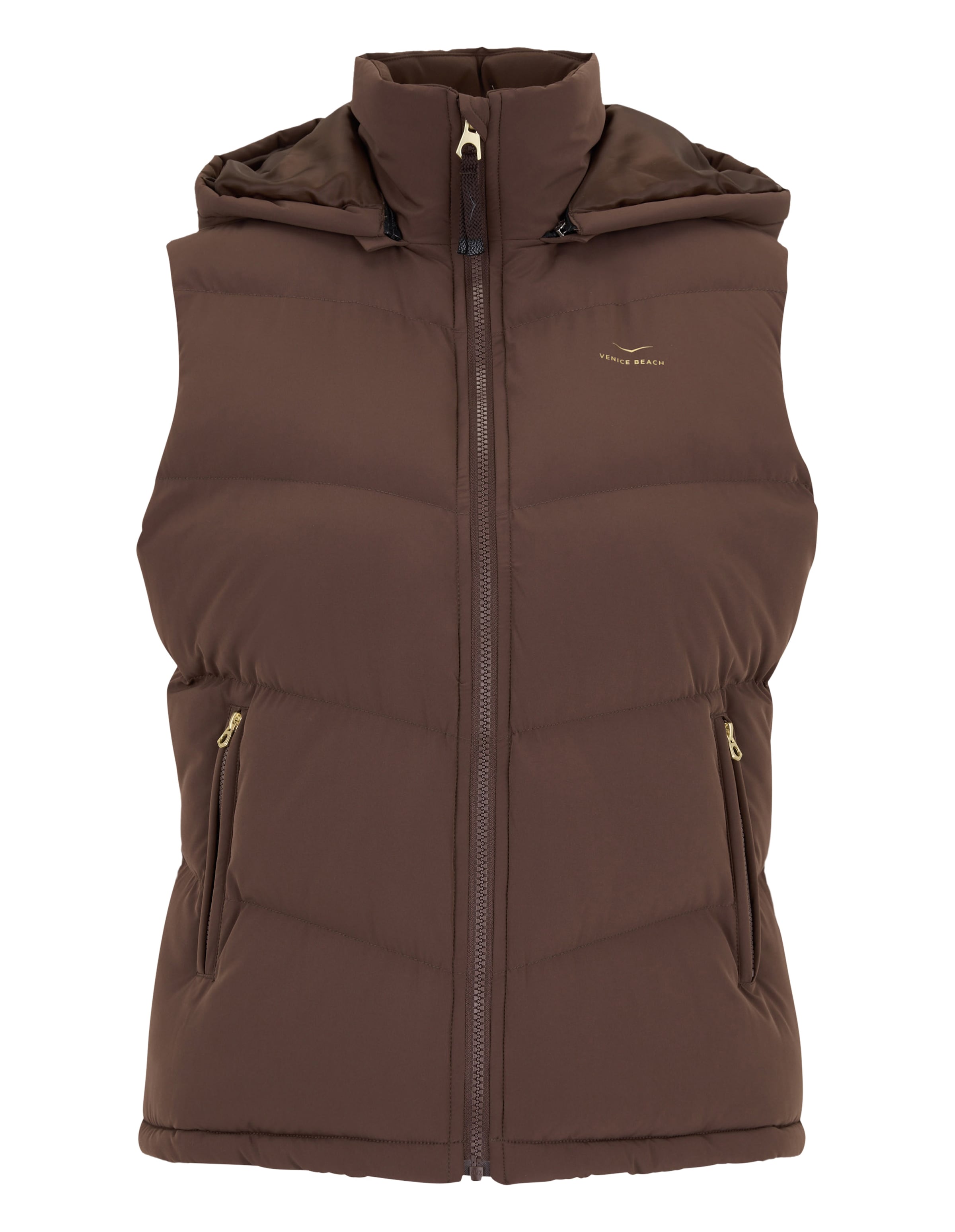 VENICE BEACH Vest in Brown: front