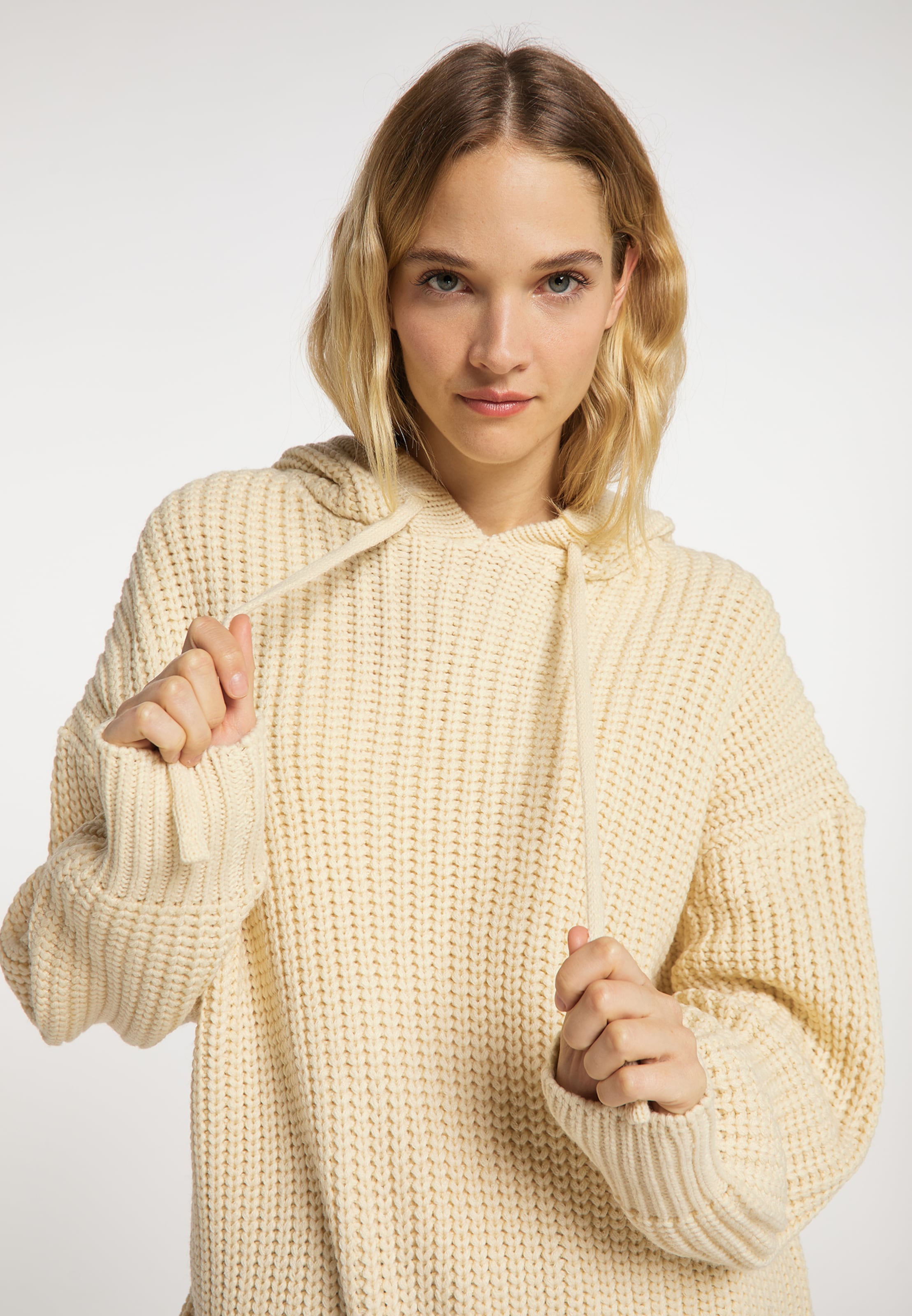 Frauen Pullover & Strick DreiMaster Vintage Pullover in Pastellgelb - QF77331
