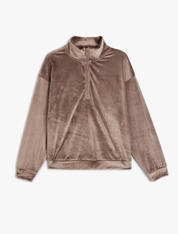Koton Pajama Shirt in Brown: front