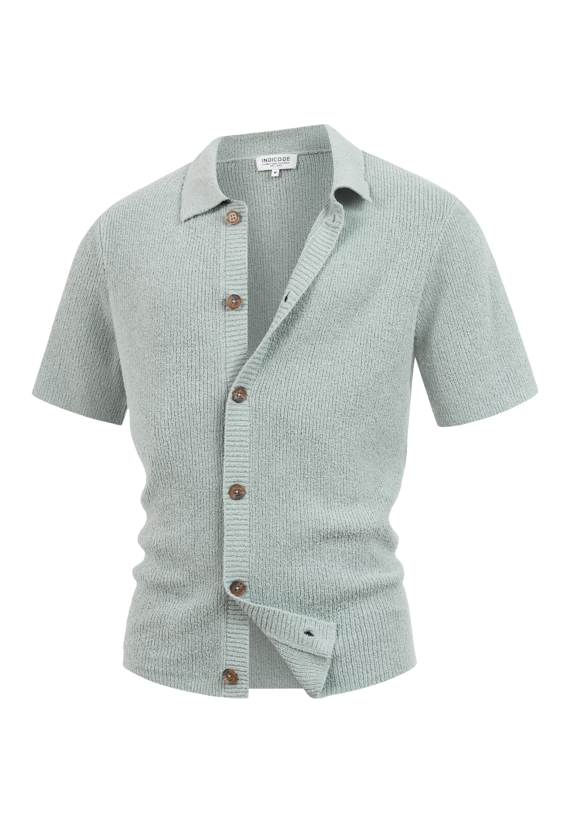 INDICODE JEANS Knit cardigan 'Daxmark' in Blue: front