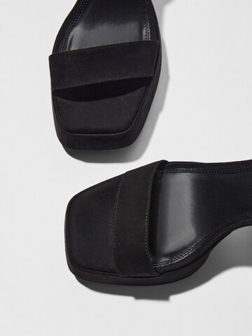 Bershka Strap sandal in Black