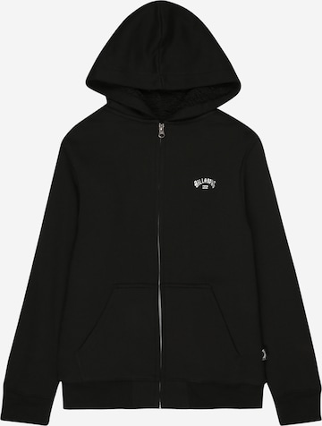 BILLABONG Athletic Zip-Up Hoodie 'ARCH' in Black: front