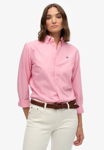 Superdry Blouse 'Oxford' in Roze: voorkant