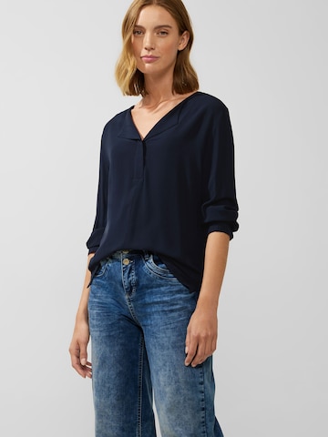 STREET ONE Blouse in Blauw: voorkant