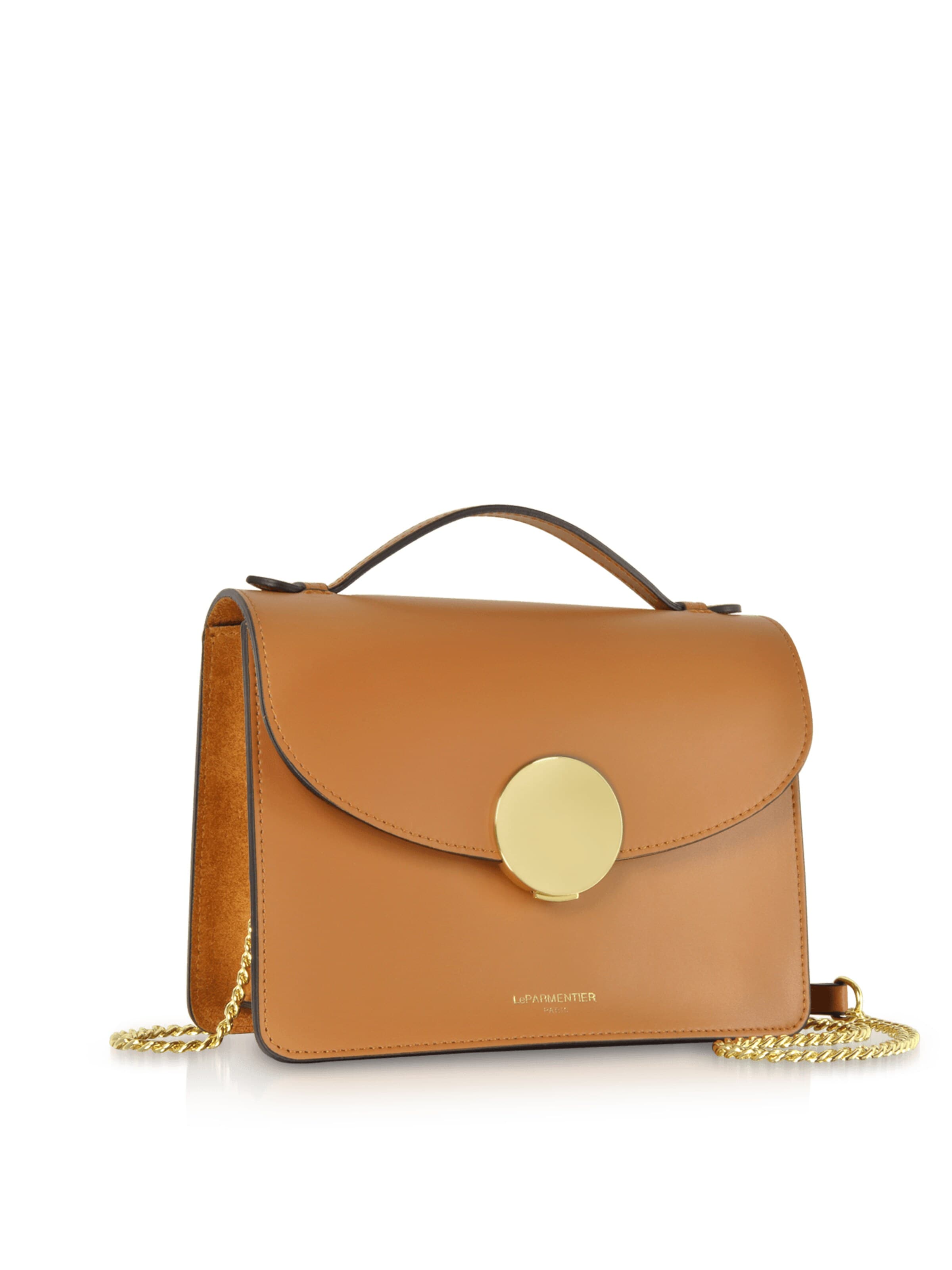 LeParmentier - Bolso de mano 'New Ondina' en marrón: frente