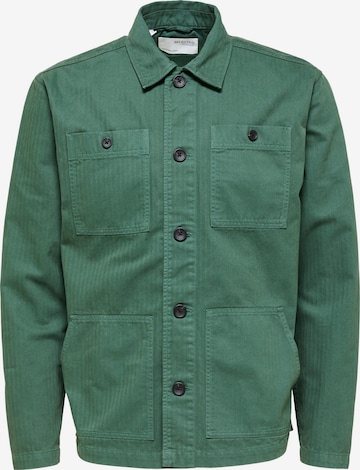 SELECTED HOMME Regular fit Button Up Shirt 'TONY' in Green: front