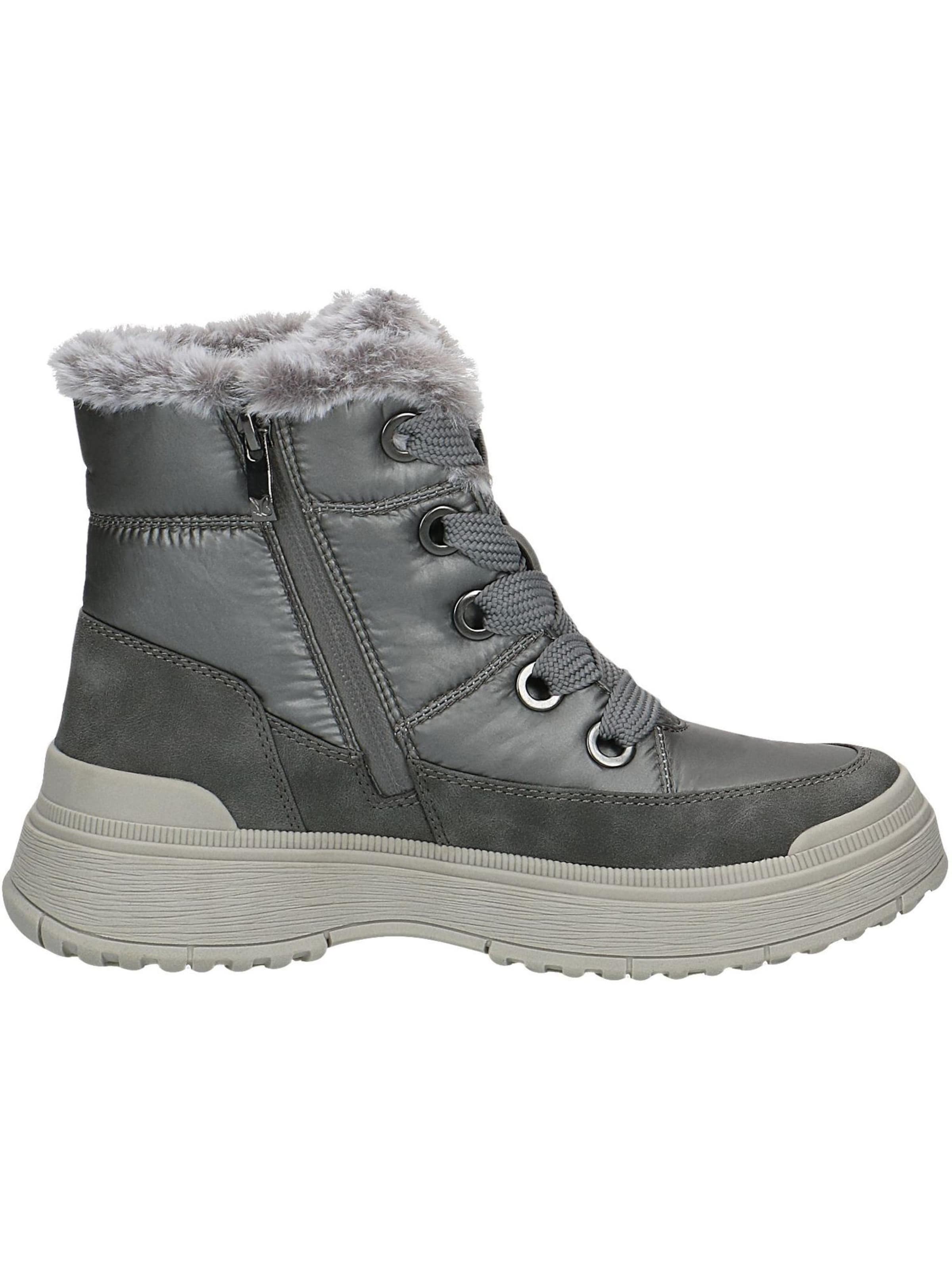 CAPRICE Lace-up bootie in Grey