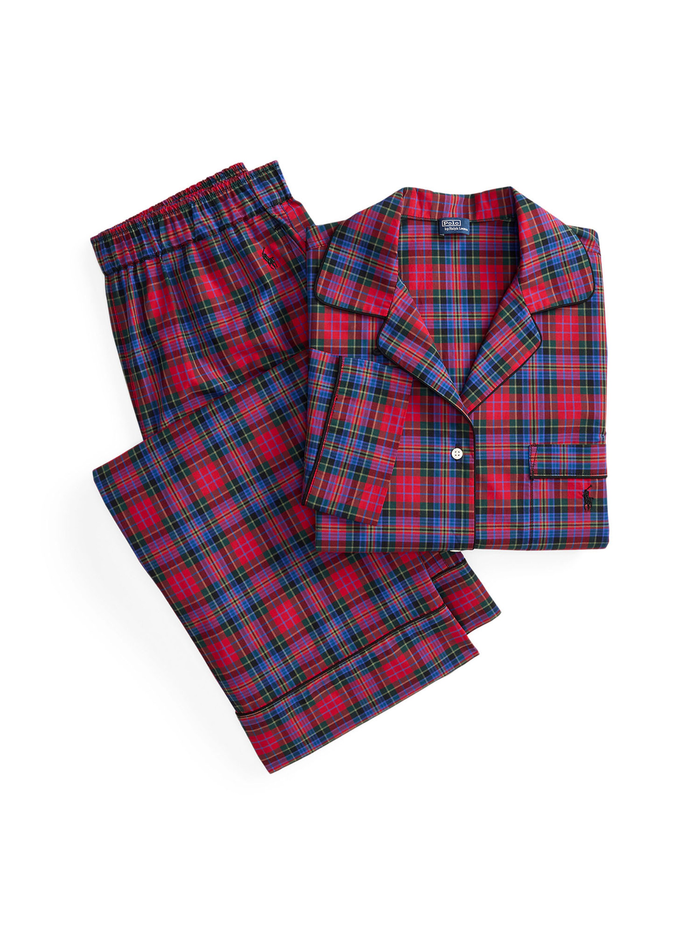 Polo Ralph Lauren Pyjama ' Madison Trail Tartans ' in Blauw