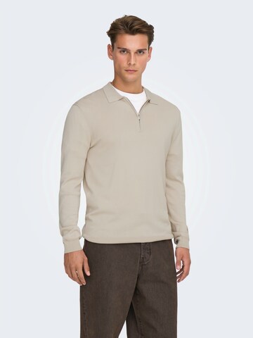 Only & Sons Pullover 'ONSWYLER' in Beige: Vorderseite