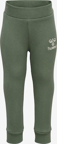 Skinny Pantalon de sport 'SAMI' Hummel en vert : devant