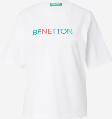 UNITED COLORS OF BENETTON Μπλουζάκι σε λευκό: μπροστά