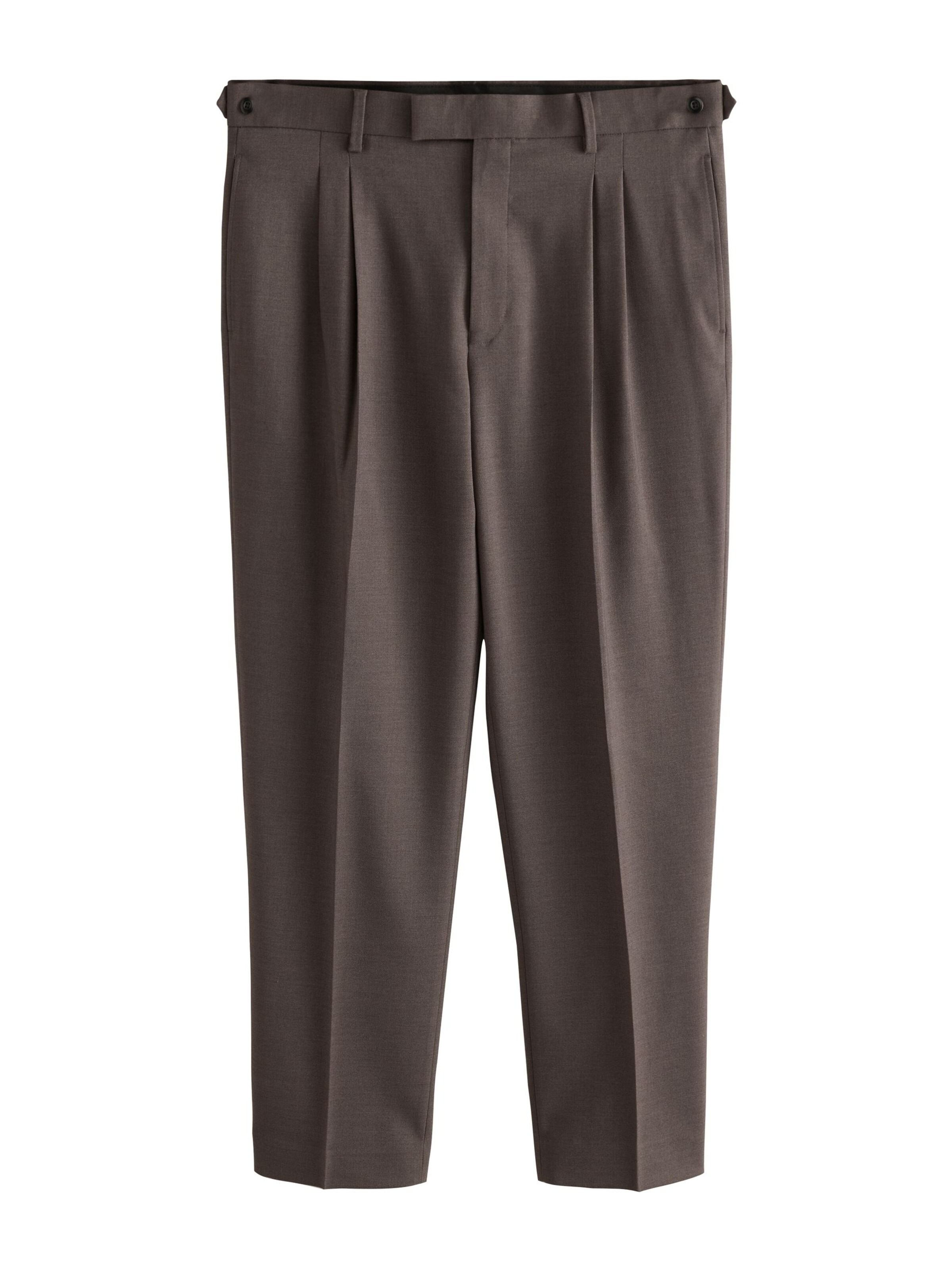 Regular Pantalon à plis Next en marron : devant