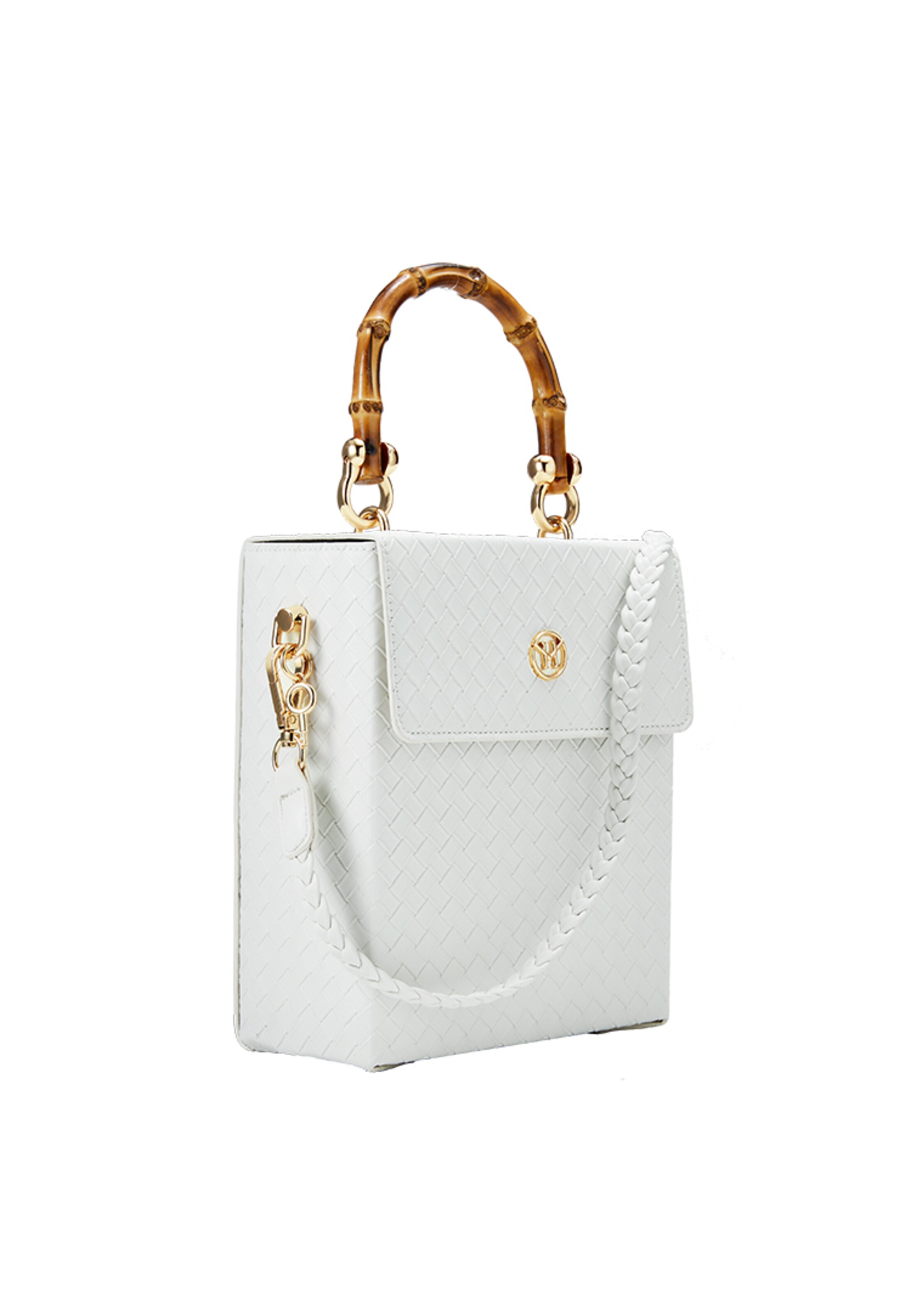 Borsa a mano 'Bamboo Bee' di Victoria Hyde in bianco