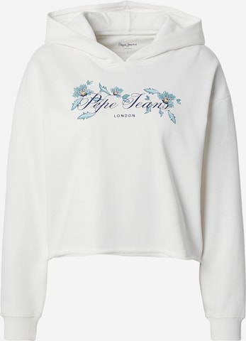 Pepe Jeans Mikina – bílá: přední strana