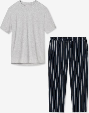 SCHIESSER Pyjama 'Organic Cotton' in Grau: Vorderseite