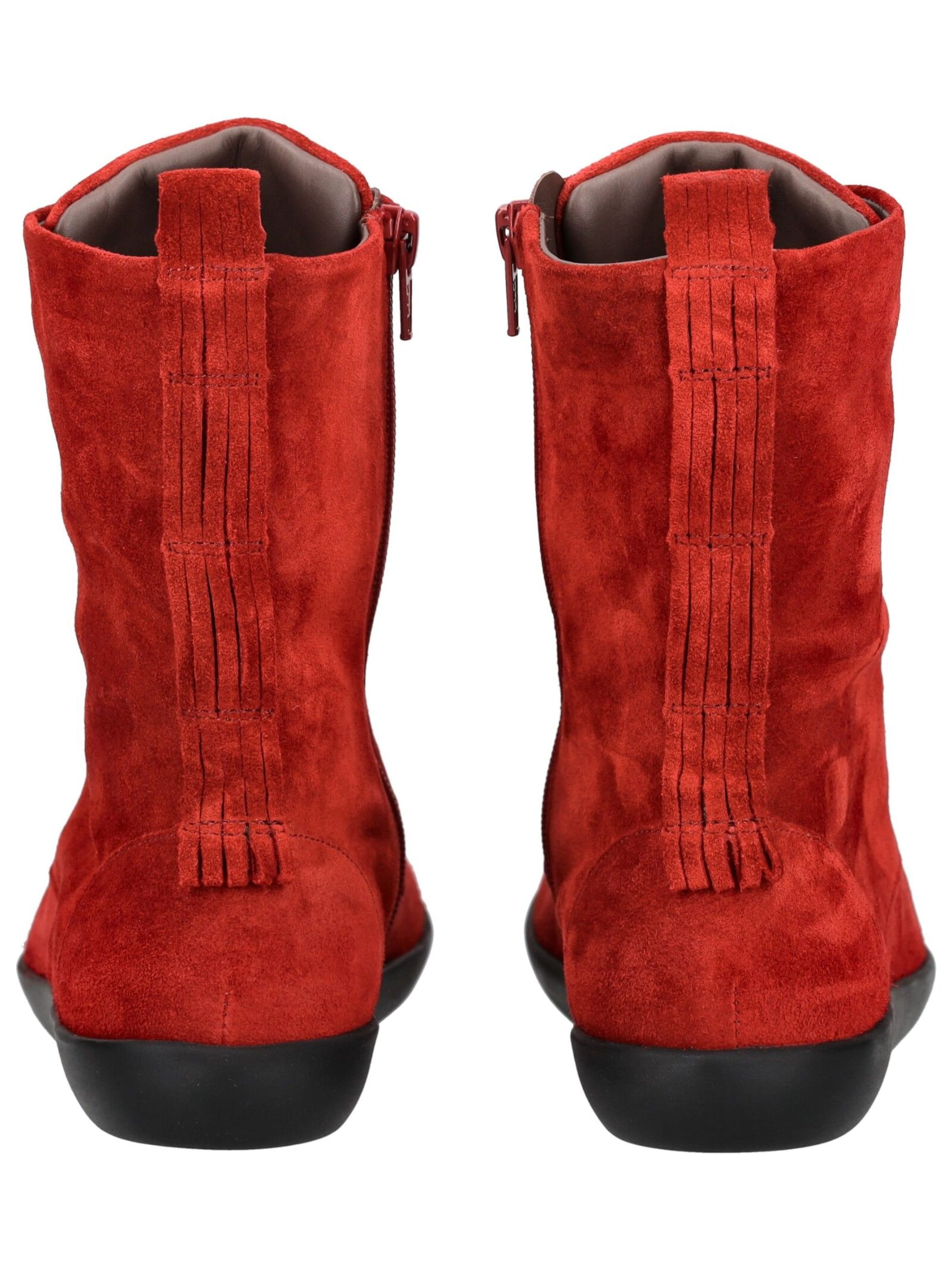 THINK! Lace-Up Ankle Boots in Red