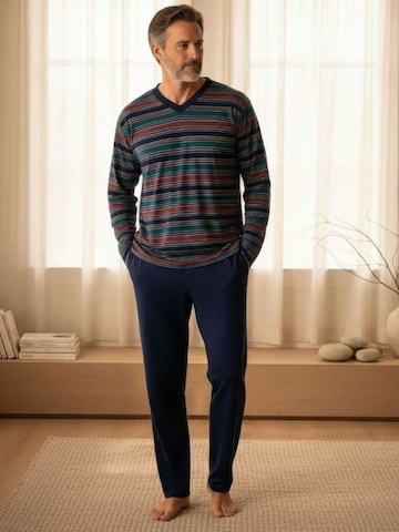 Pyjama long 'Rugby' zd ZERO DEFECTS en mélange de couleurs : devant