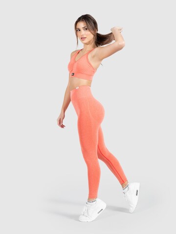 Smilodox Skinny Sporthose 'Amaze Scrunch' in Orange