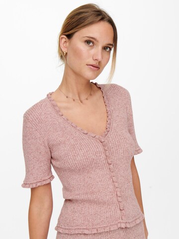 ONLY Knit cardigan 'Lina' in Pink