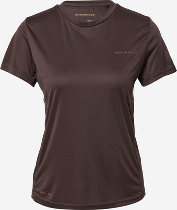 T-shirt fonctionnel 'Milly' ENDURANCE en marron : devant