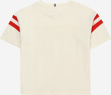 TOMMY HILFIGER T-Shirt  'Monotype Varsity' in Beige
