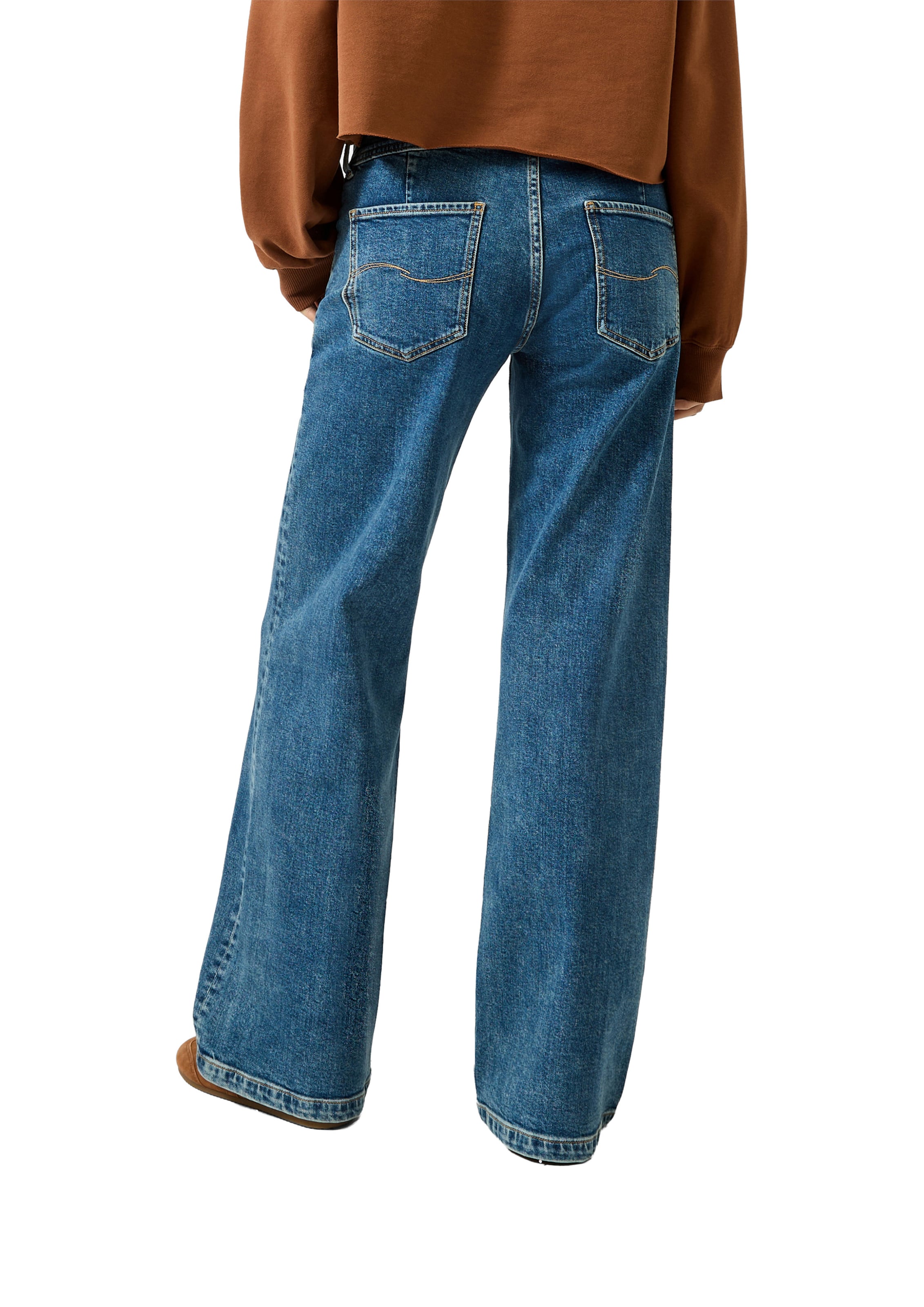 QS Wide Leg Jeans 'Catie' in Blau: Rückseite