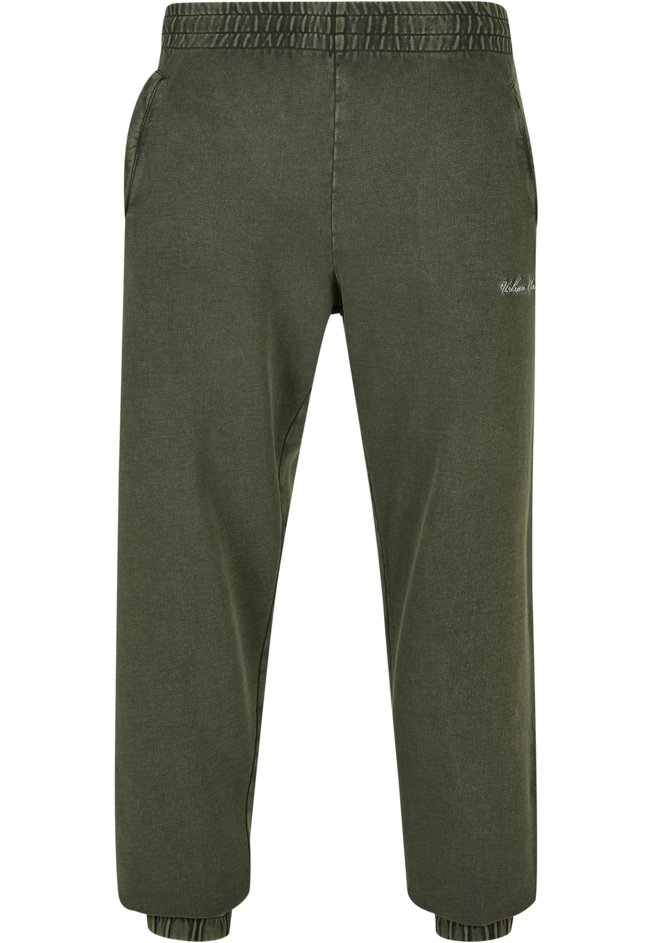 Tapered Pantaloni di Urban Classics in verde: frontale