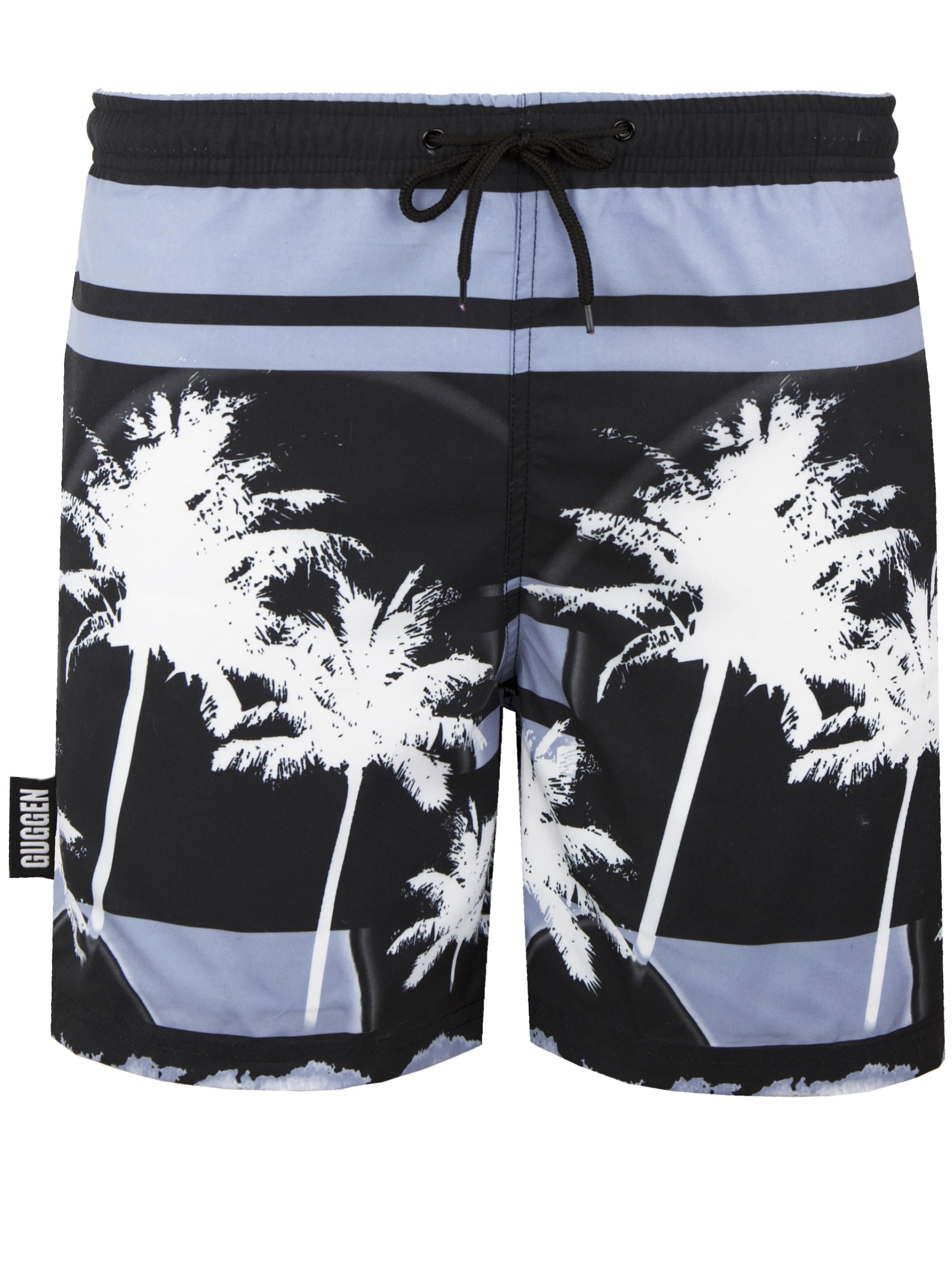 Guggen Mountain Badeshorts 'Boardshorts 2148'‌‌‌ in Schwarz: Vorderseite