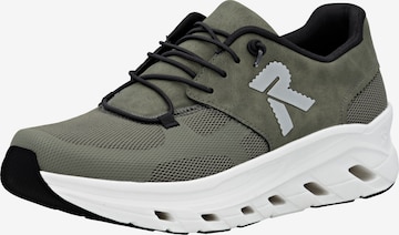Baskets basses Rieker Sport en vert : devant