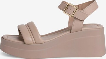 MARCO TOZZI Sandalen met riem in Beige