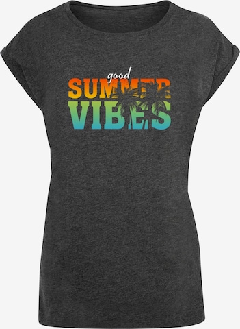 Merchcode Shirt 'Good Summer Vibes' in Grey: front