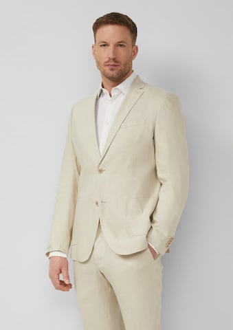 s.Oliver Slim fit Colbert ' S.OPURE ' in Beige: voorkant