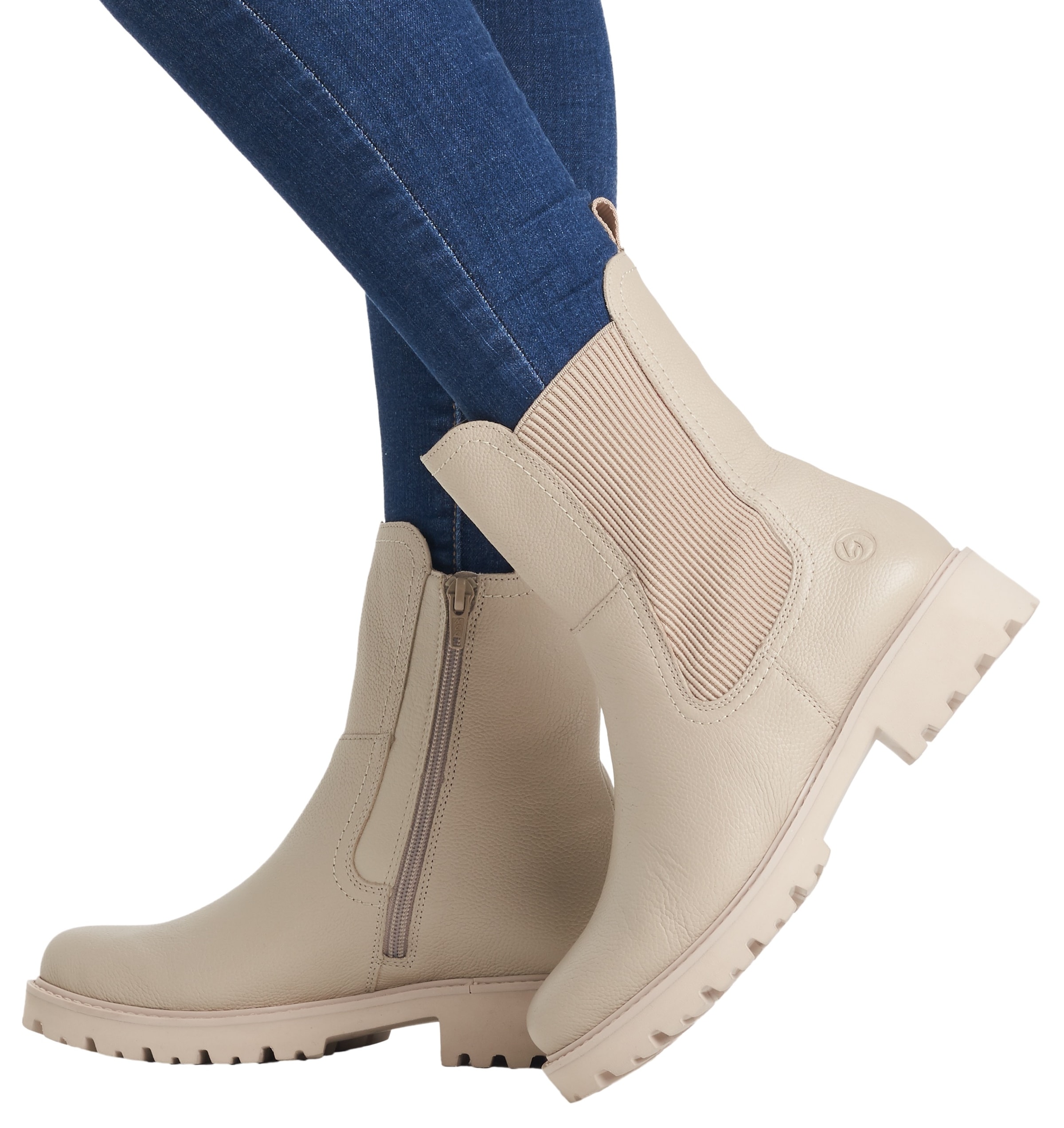 REMONTE Chelsea boots in Beige