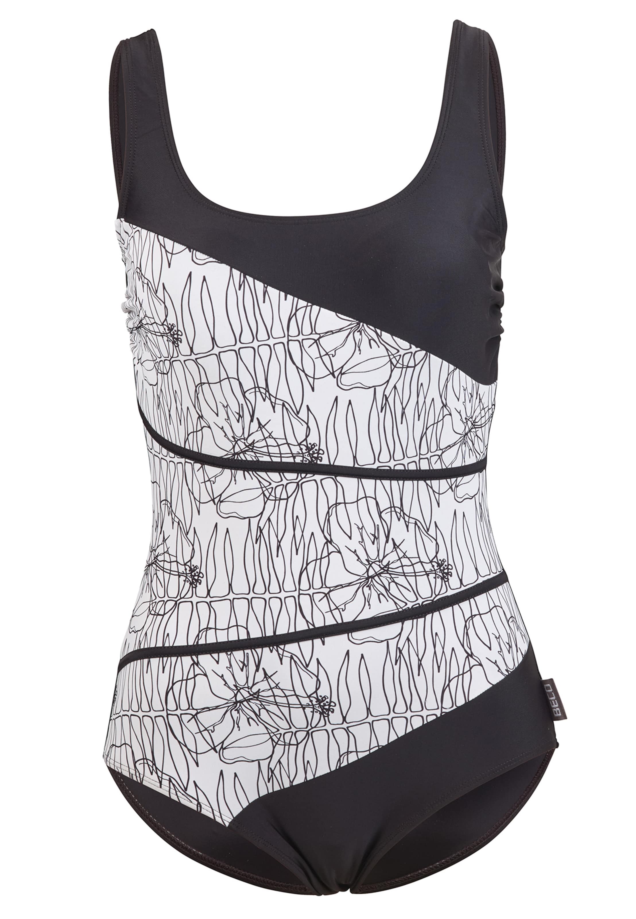 Maillot de bain 'Flower Lines' BECO the world of aquasports en noir : devant
